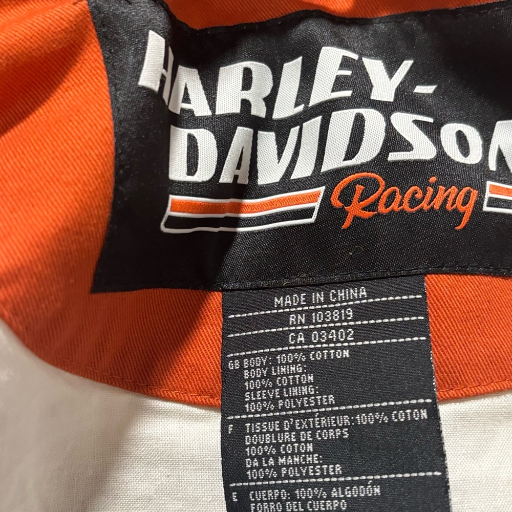 Harley Davidson Vintage Screaming Eagle Womens Racing jacket size L - Picture 9 of 11